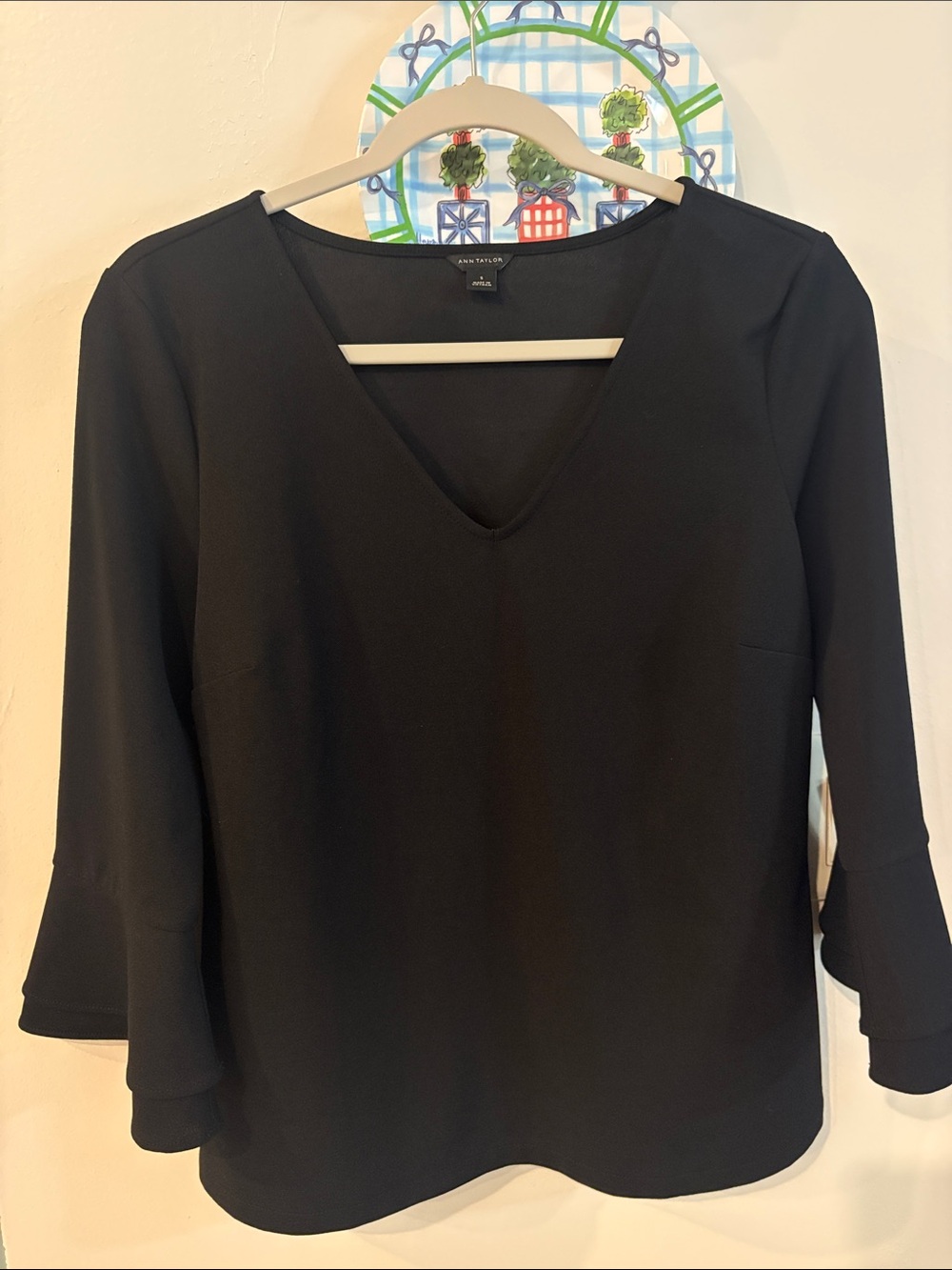 ANN TAYLOR BELL SLEEVED BLOUSE